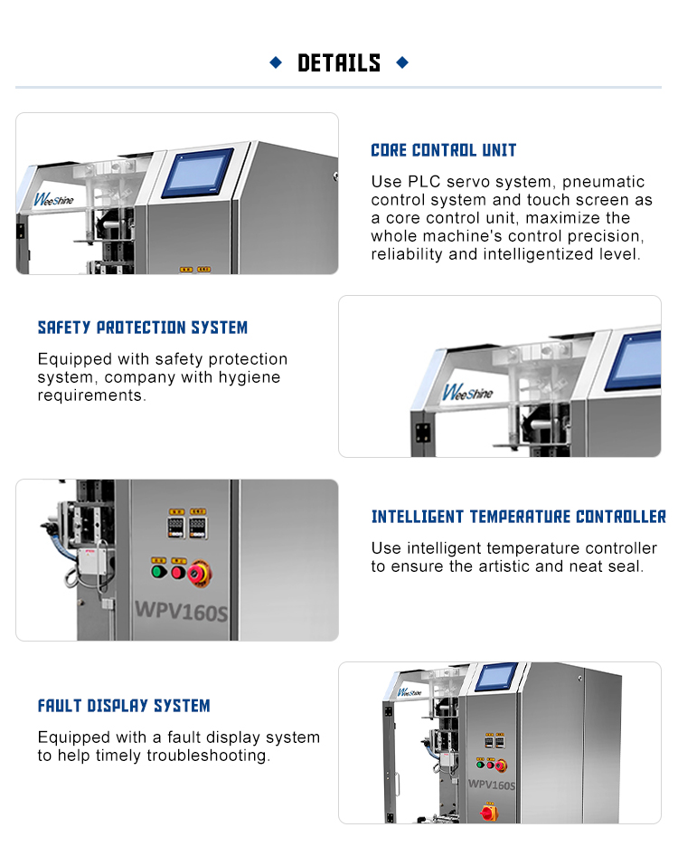High Performance Automatic Vertical Packing Machine For Almond Flour Coffee Powder Flour Milk Powder With Safety Protect