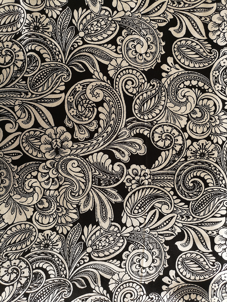 Black&White Rayon Challis 30S Light Printing Fabric