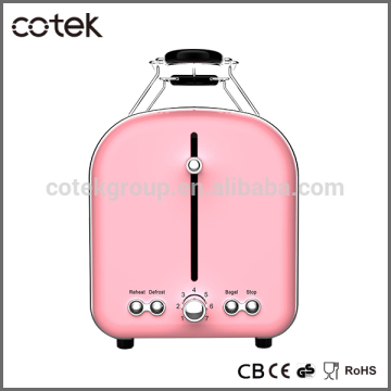 Retro design GS 2 slice stainless steel toaster/ bun toaster/ pop up toaster/ bread toaster