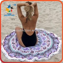 Soft Funky photo printed round beach towel