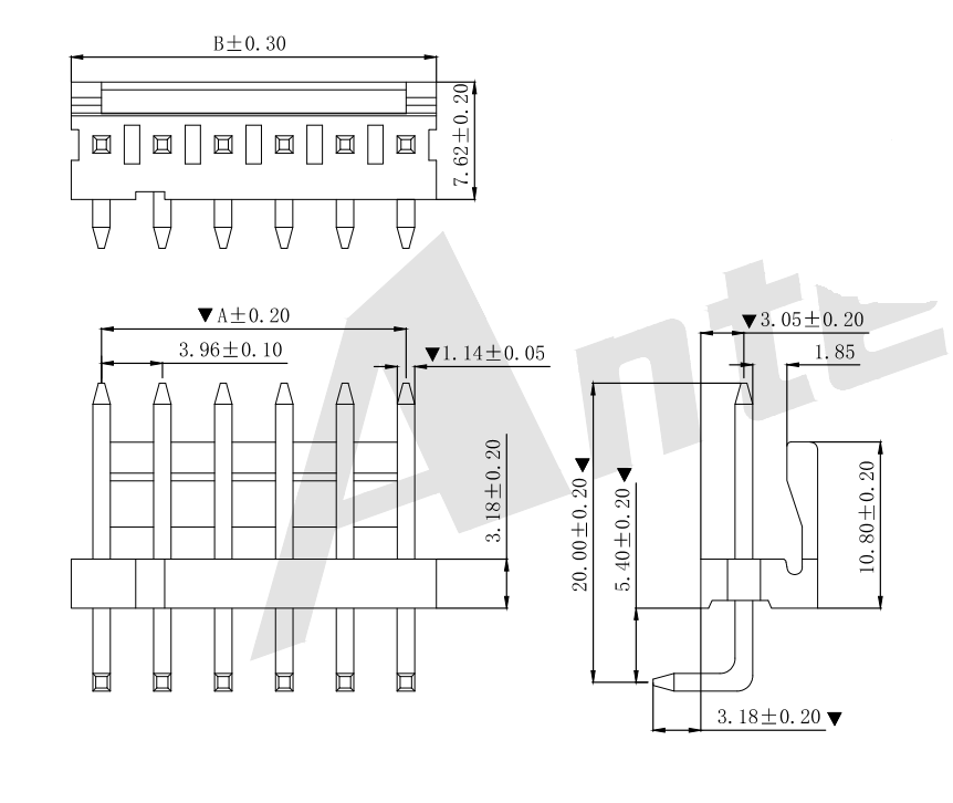 3.96mm IDCウェーハコネクタシリーズAW3963R-NP