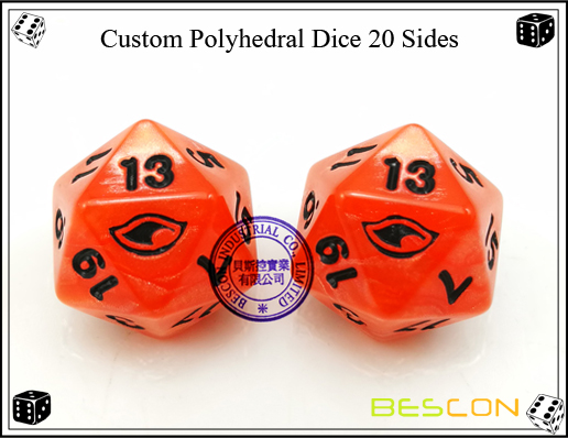 Custom Polyhedral Dice 20 Sides Custom Polyhedral Dice 20 Sides