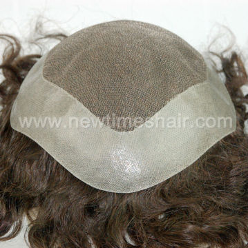 Fine welded mono base with PU coat edge hair replacement