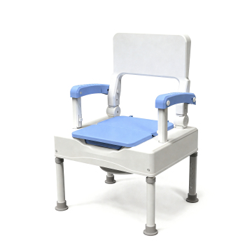 Lightweight Adjustable Arm Commode Chair