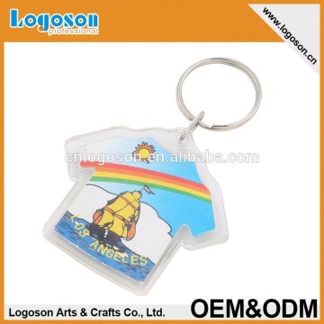 fancy acrylic t-shirt keyring souvenir items 2015