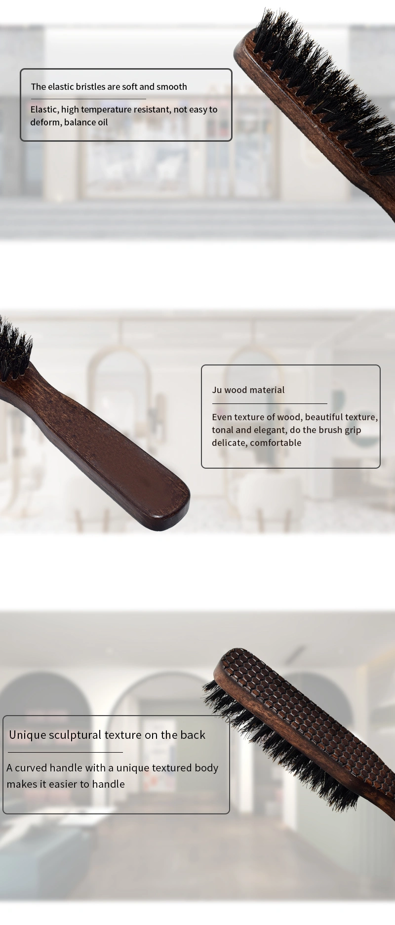 Man New Style Nylon Bristles Shaving Brush Beard Brush Beard Grooming Tool