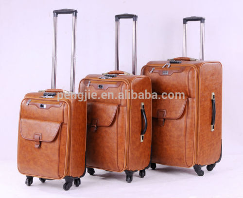 China eminent old style suitcase with 4 wheels