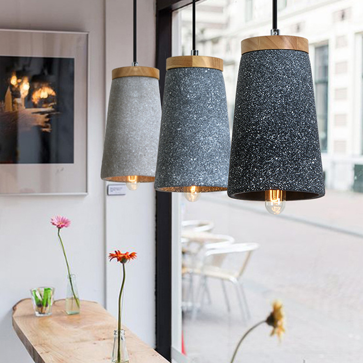 Concrete Decorative Pendant LampofApplication Square Hanging Lights