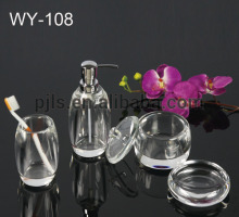 crystal soap lotion dispens, crystal bath accessory sets