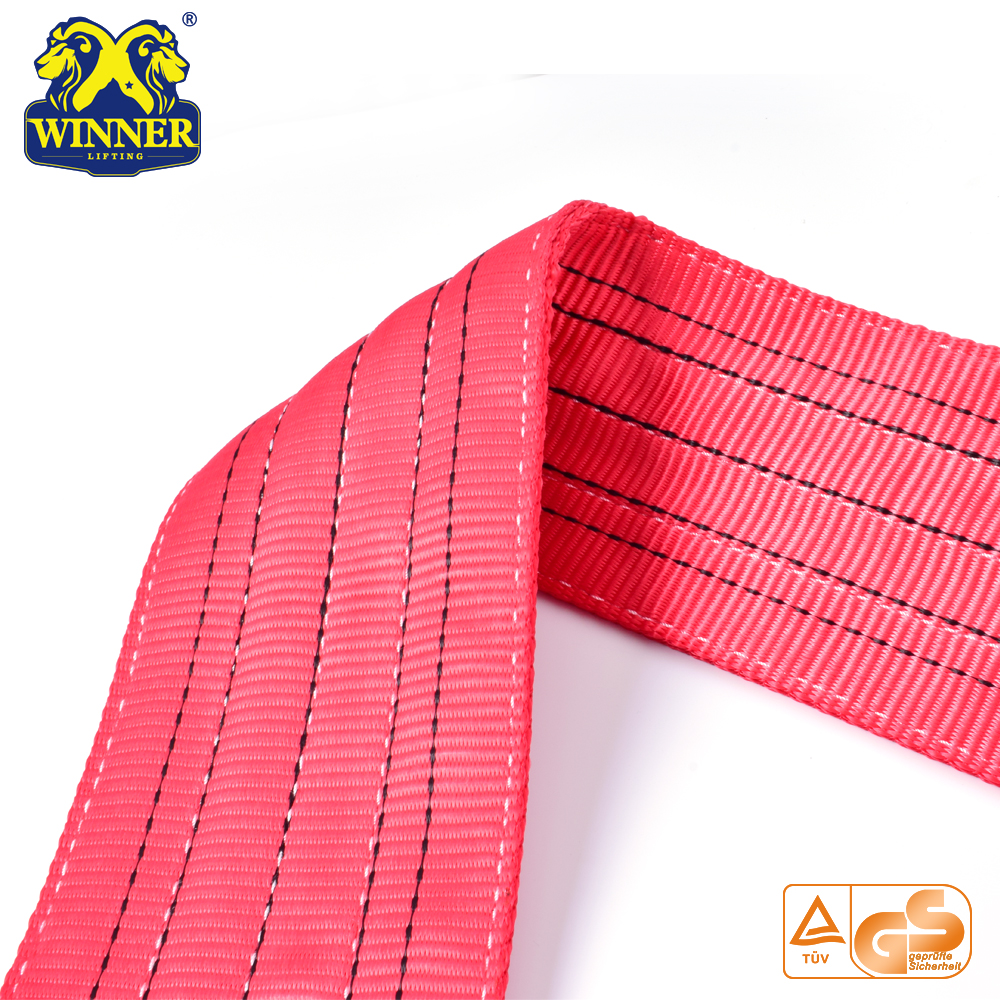 Polyester Flat Eye and Eye Webbing Sling With Capacity Stripe