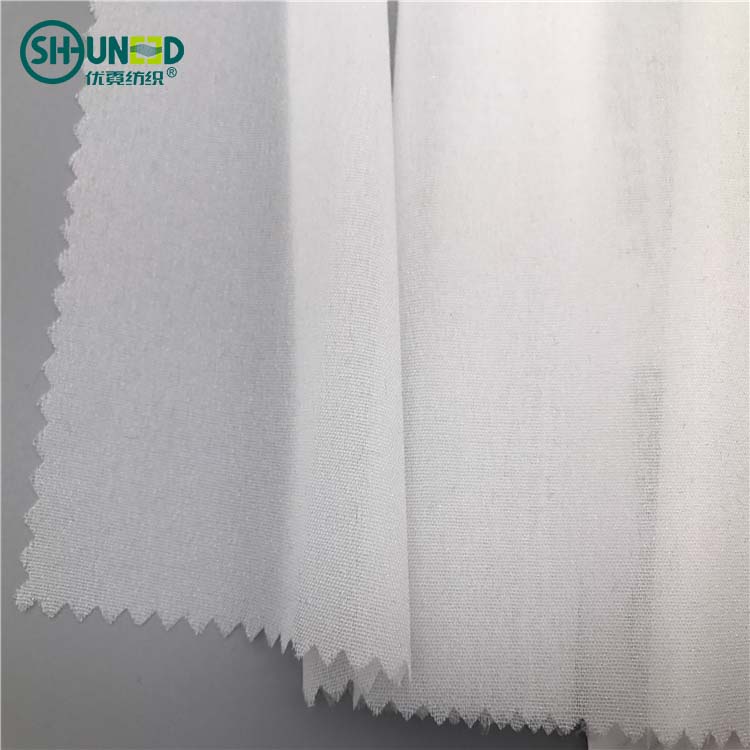 OEKO Plain Woven Fusible Interlining Interfacing Chinese Factory Produced 100% Polyester Woven Fabric Interlinings & Linings