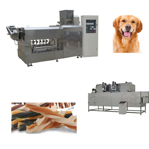 Small chewing pet dog treat processing line