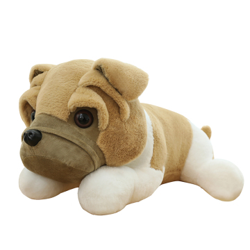 Realistic Dark Brown Shar-pei Plush Dog