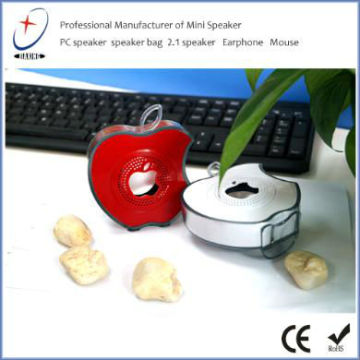 portable apple shape mini 2.0 USB powered computer speaker