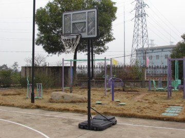 Portable height adjustable outdoor basketball stands