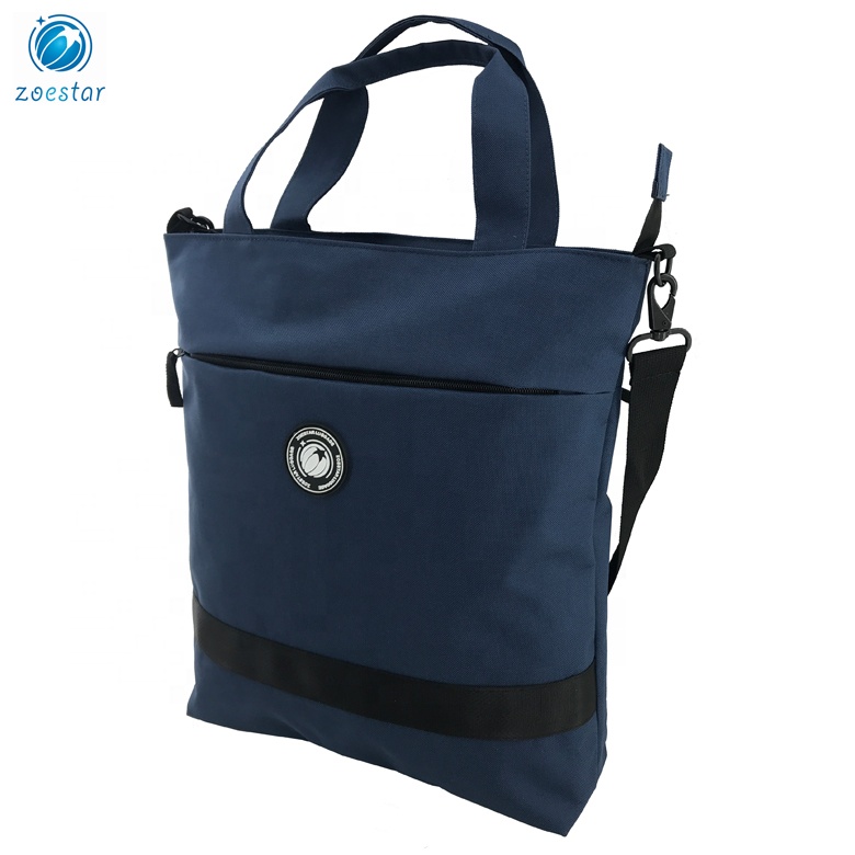 Eco-friendly TPE Coating One Large Compartment Tote Handbag with Multiple Pockets Detachable Shoulder Strap