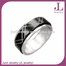Alibaba Stainless Steel Jewelry Black Fashion Spinner Ring