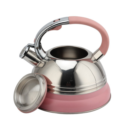 Pink Mirror Stainless Steel Whistling Tea Kettle