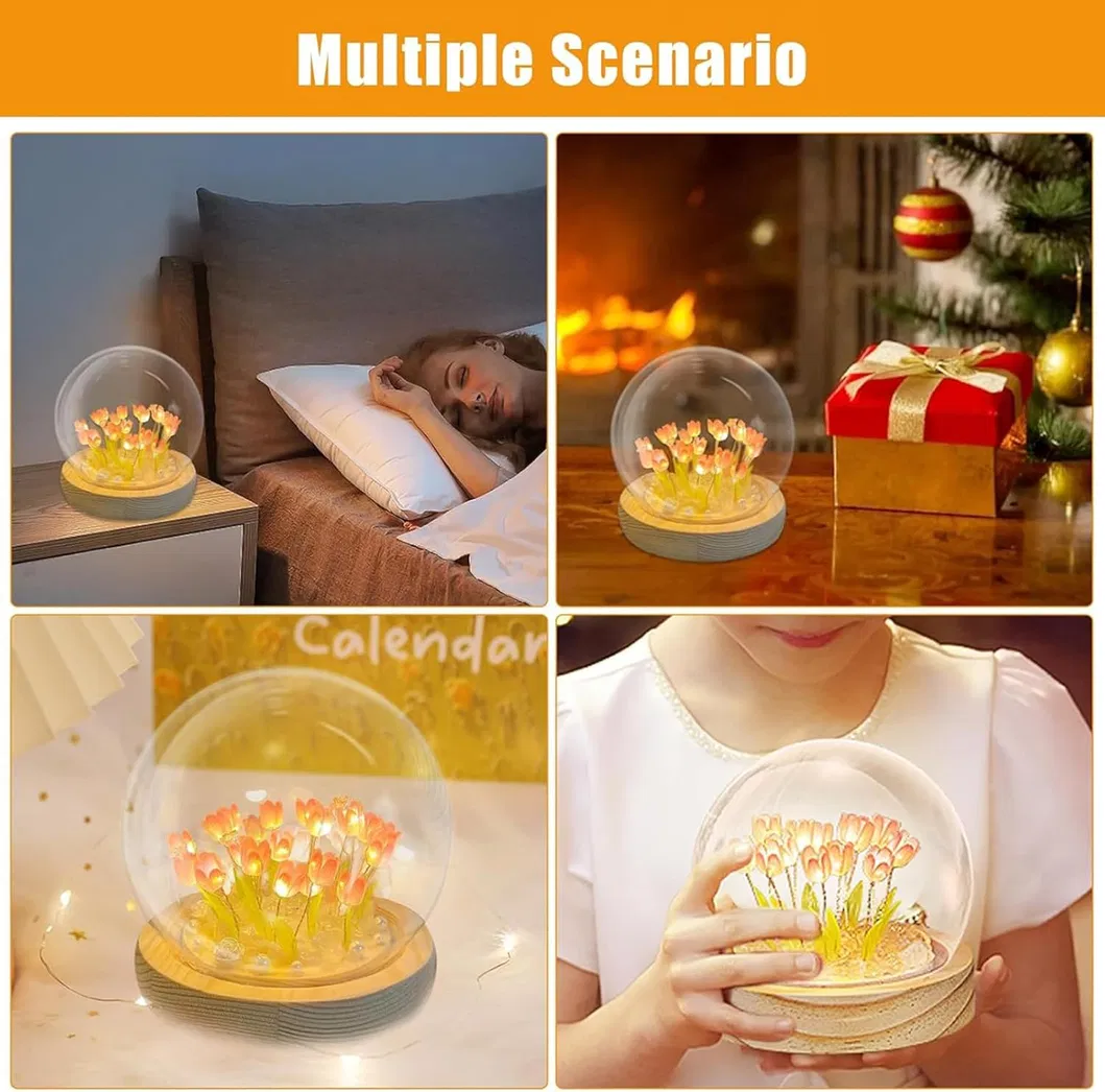 Charming Tulip Night Lamp for Romantic Bedroom Decor
