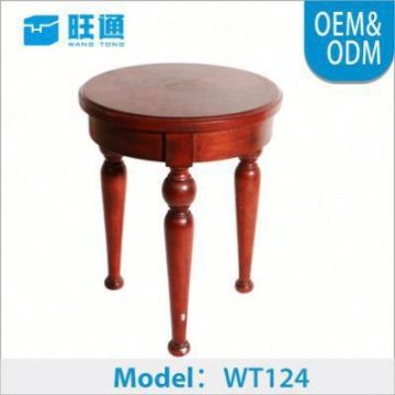 TOP QUALITY Natural Color Wooden Customized folded round table with wheels