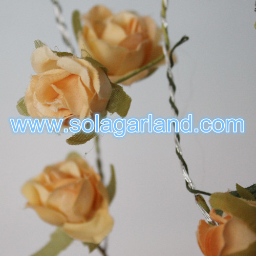 Rose Flower Garland Herzstück mit grünem Blatt