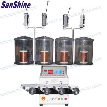 Obverse four spindles automatic coil winding machine