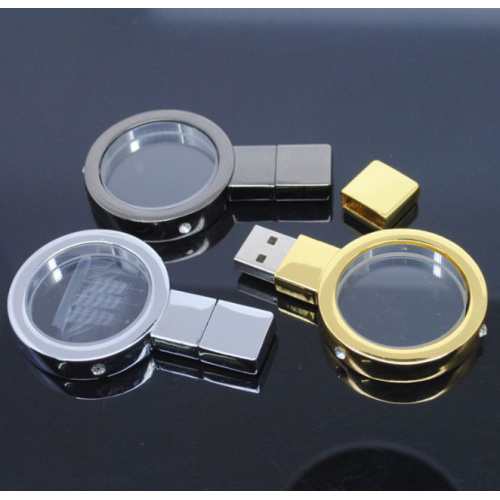 Hot 2021New Design Round Crystal USB Flash Drive