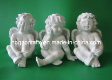 Polyresin Resin Christmas White Cherub Angel