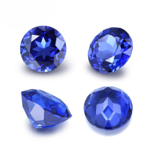 Lab Grown Royal Blue Sapphire Gems 5.0-9.0mm Round Cut