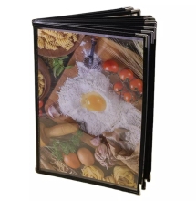 High Quality Removable A4 PU Leather Menu Book Covers for Restaurant Reservation Books