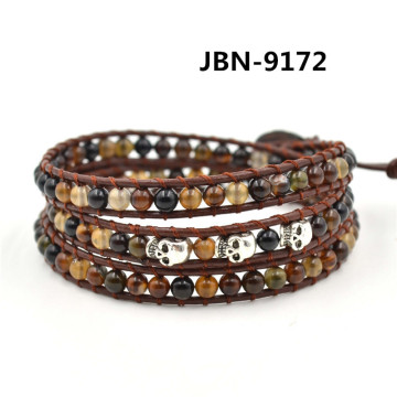 Dream agate beads Skull Bracelet 3 layer LUU Bracelet Multi layer Bracelet