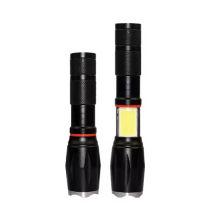 Portable 18650 Battery LED Flashlight: Multifunctional, High Lumen, Dimmable, and Equipped with Side Light for Emergency Use