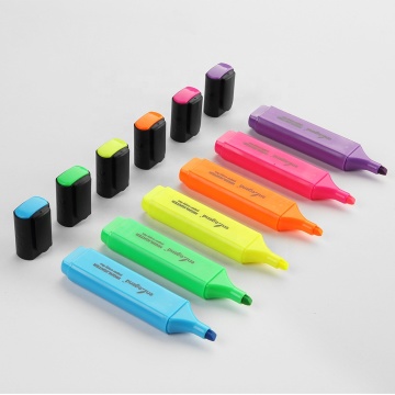 Square Barrel Fluorescent Highlighter Marker