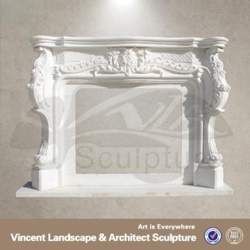 marble mantel with angel statues