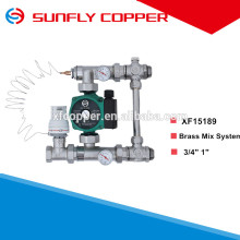 mix-water system for underfloor heating
