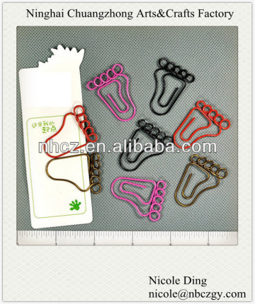 Promotional Office Cute Clips- Foot Shaped Paper Clips