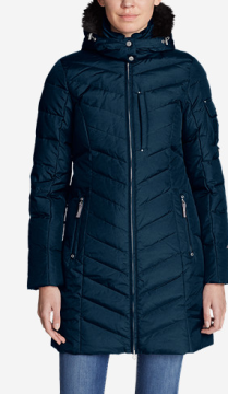 Fur Hood Ladies Down Parka Coat