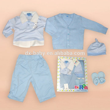 Hand Knitted Baby Cardigan&Hat&Mitten for newborn baby sweaters