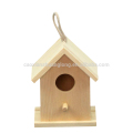 Casa para pájaros de madera inacabada ecológica nueva casa al por mayor del pájaro de madera del arte
