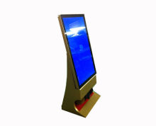Hdmi 55 Inch Multimedia Kiosk Floor Standing Displays With Shoe Polisher