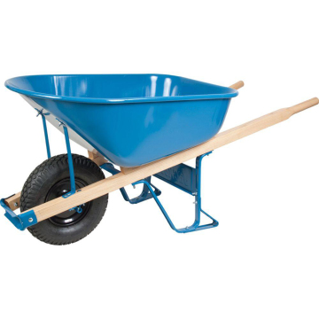 USA Large Capacity Heavy Duty Professional Square Wooden Handle Steel Wheelbarrow