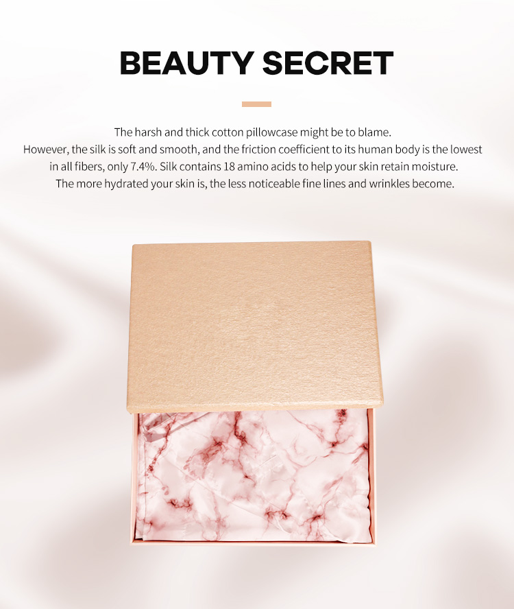 Hot Sale 100% Mulberry Silk Super Soft Marble Print Silk Pillowcases