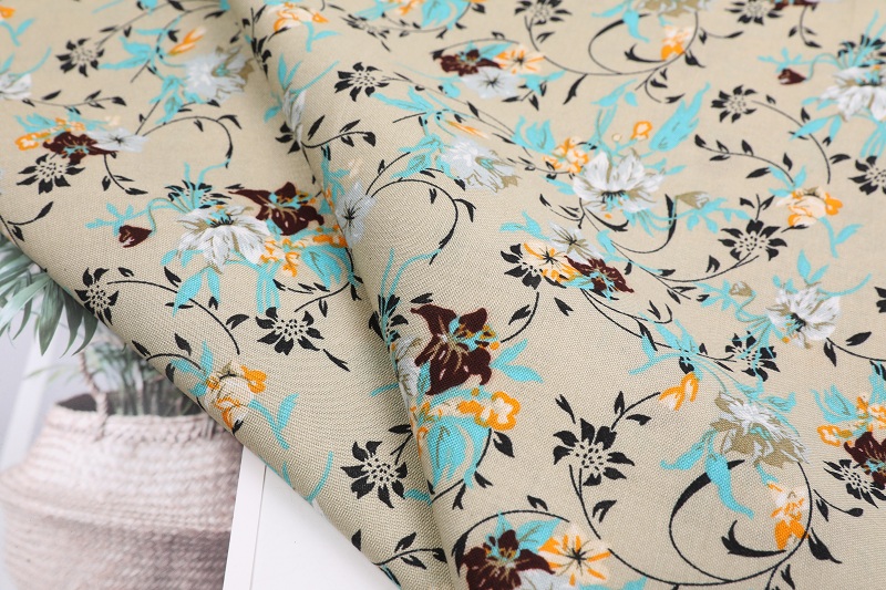 Woven Rayon Challis Printed Fabric