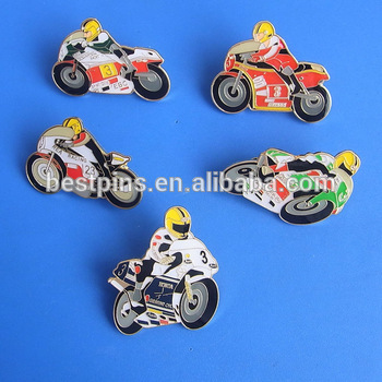 custom motorcycle metal lapel pin badge