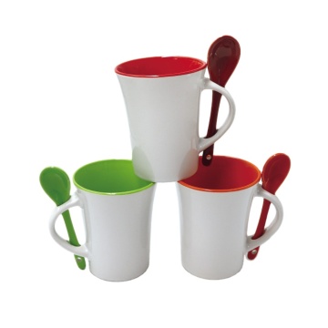 Wholesale Custom Ceramic Coffee Mugs and Spoons for Drinking