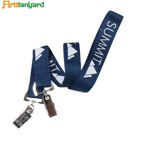 Flat Polyester Webbing Lanyard