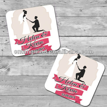 Set of Personalised Wedding Photo Coaster TWC-0324