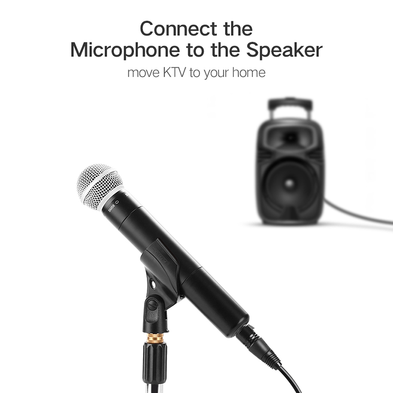 Gold Plated 6.35mm TRS Audio Jack to XLR DMX Cable