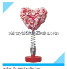 Heart flower shape promotional clock