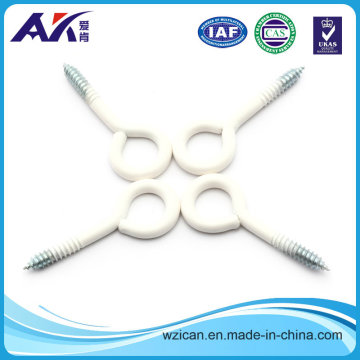 White Painted Screw Eyes Used for Wooden Board